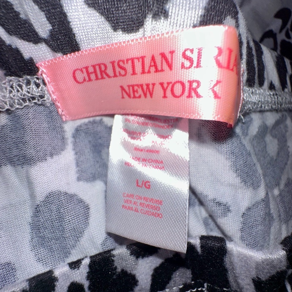 Christian Siriano Pajama Set Super Soft Leopard‎ Pants Lounge Joggers L NWT - Picture 3 of 8